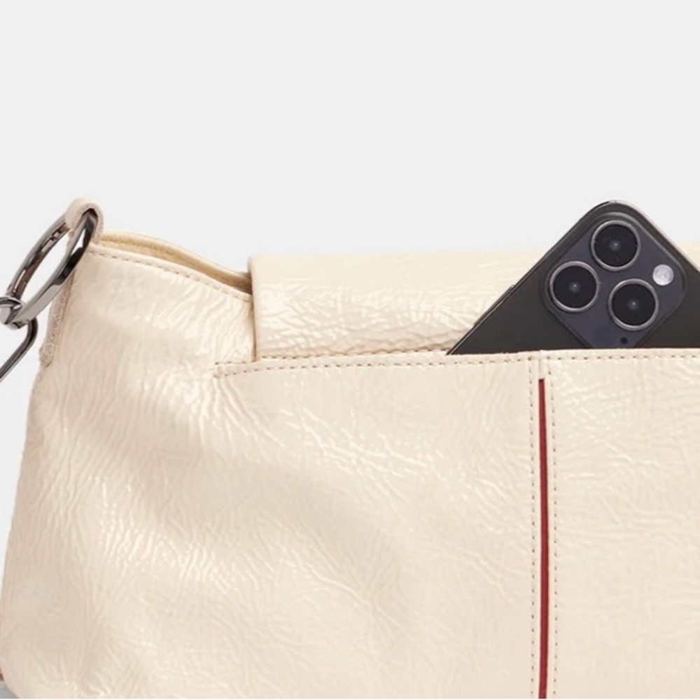 🆕✨ HAMMITT VIP Baguette Alabaster Glaze Patent Leather Shoulder Crossbody Bag - Picture 10 of 11